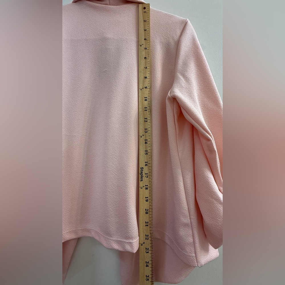 🌸 Hybrid & Co. Peach Pink Textured Blazer | Plus Size 1X | NWT - Picture 8 of 11